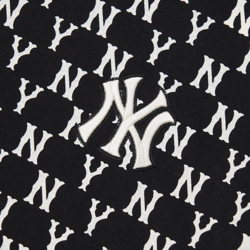 Áo Thun MLB Basic Monogram Allover New York Yankees Black