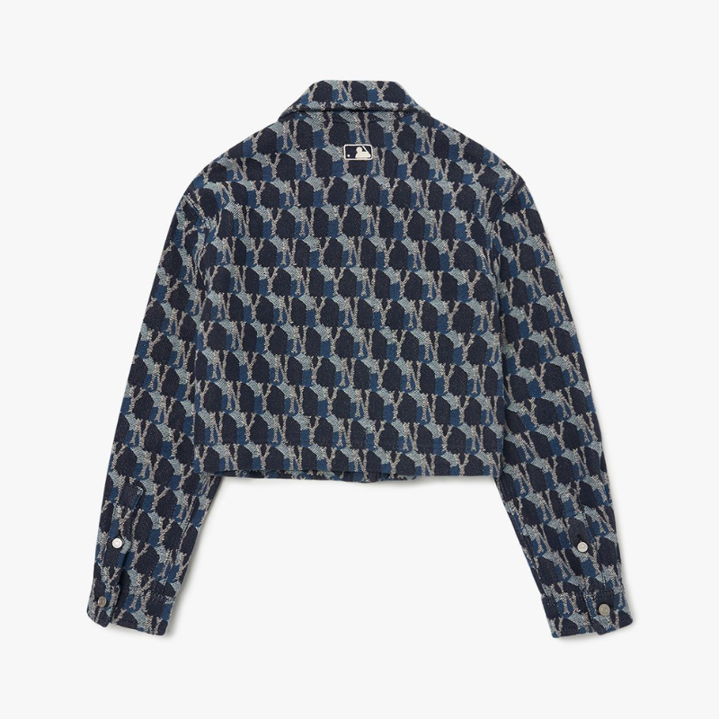 Áo khoác denim nữ Cube Monogram Jacquard