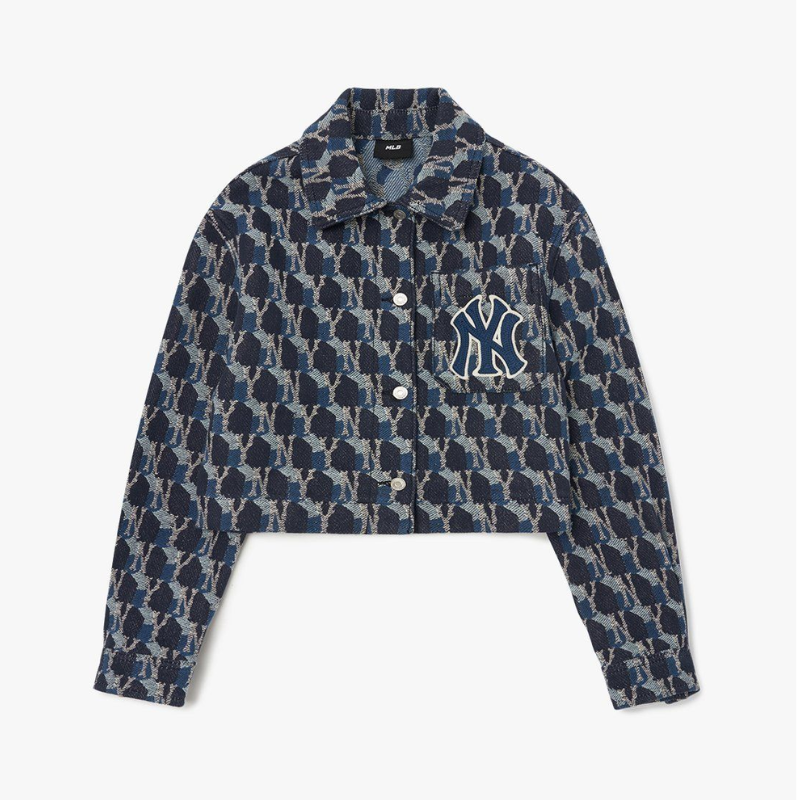 Áo khoác denim nữ Cube Monogram Jacquard