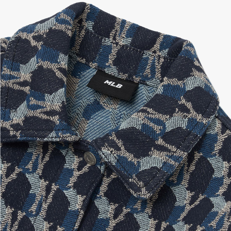 Áo khoác denim nữ Cube Monogram Jacquard