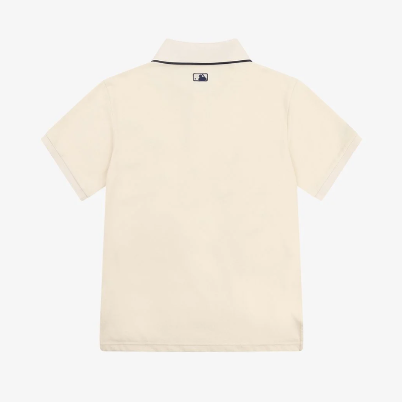 Áo polo ngắn tay Monogram Pocket Pique Cream
