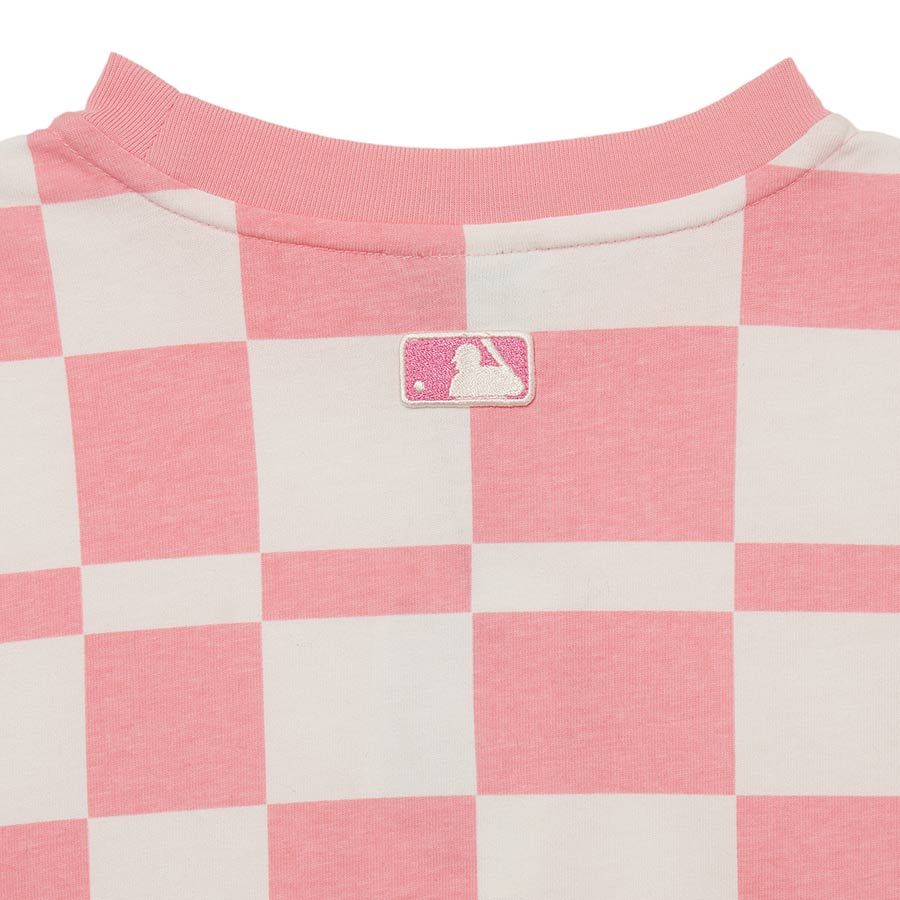 Áo Croptop Nữ MLB Kẻ Caro Philadelphia Phillies Tshirt