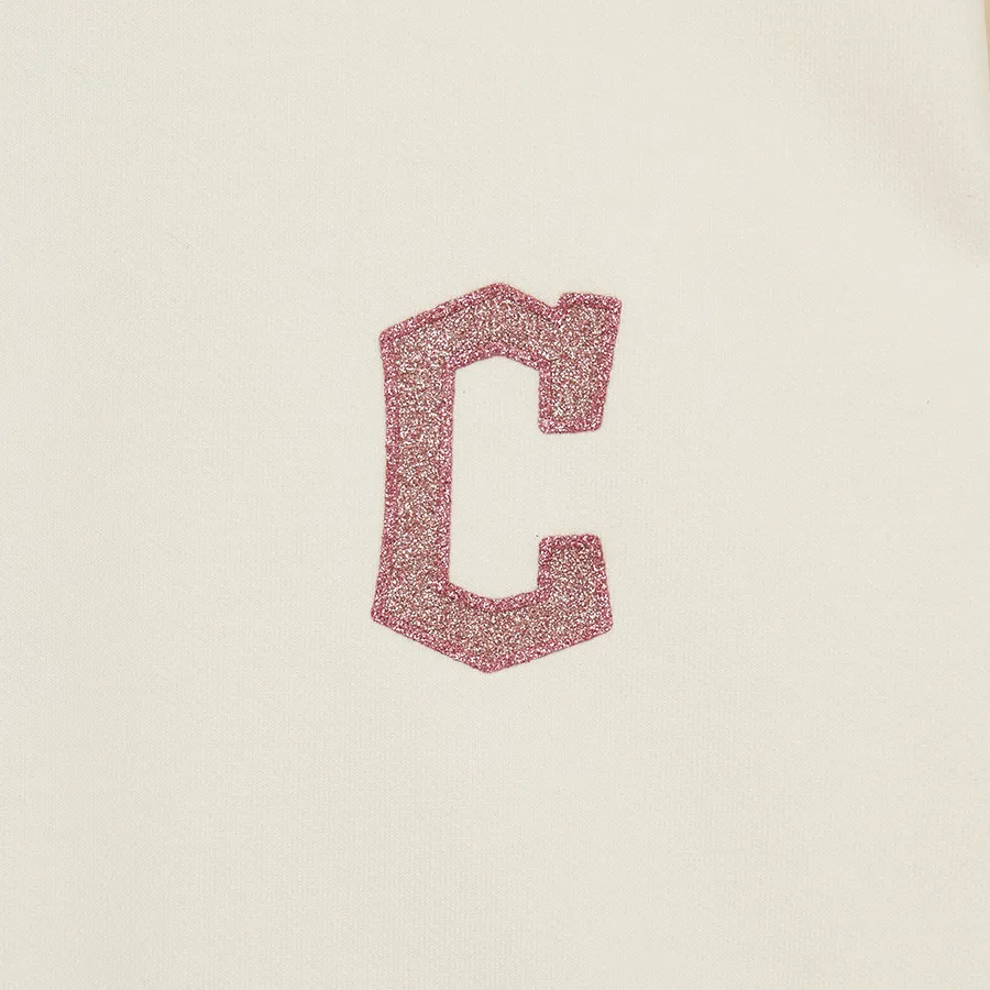 Áo Nỉ Sweater MLB Basic Bling Mega Logo Nhũ Cleveland Guardians 3AMTB1034-45CRS