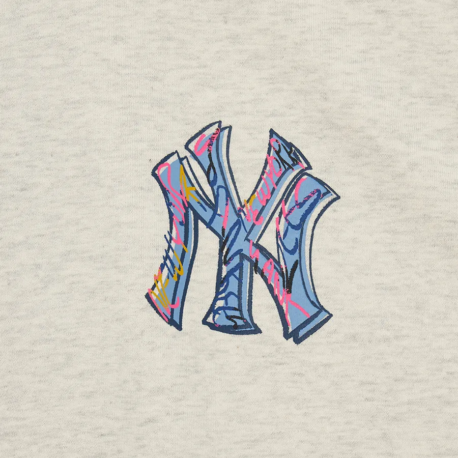 Áo Nỉ Sweater MLB Pop Art New York Yankees 3AMTL2034-50MGL Màu Xám 