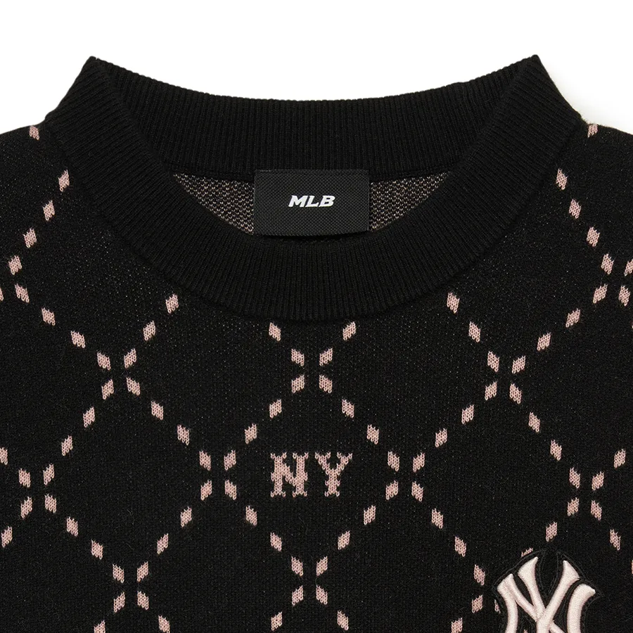 Áo Sweater MLB Monogram New York Yankees 3FKPM0134-50BKS Màu Đen 