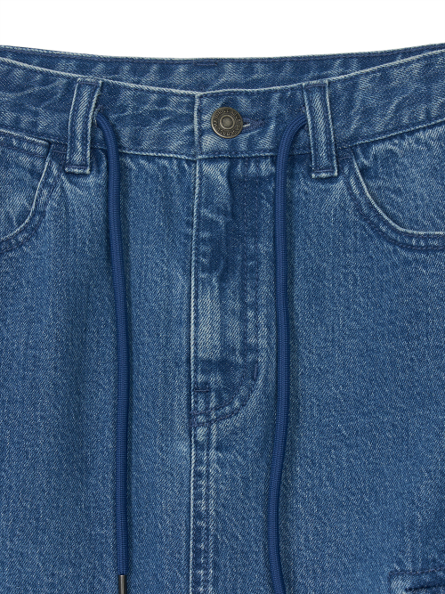 Váy MLB Jeans dài NY YanKees Denim 3FDSB0244-50INS