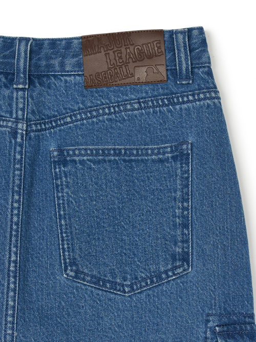 Váy MLB Jeans dài NY YanKees Denim 3FDSB0244-50INS
