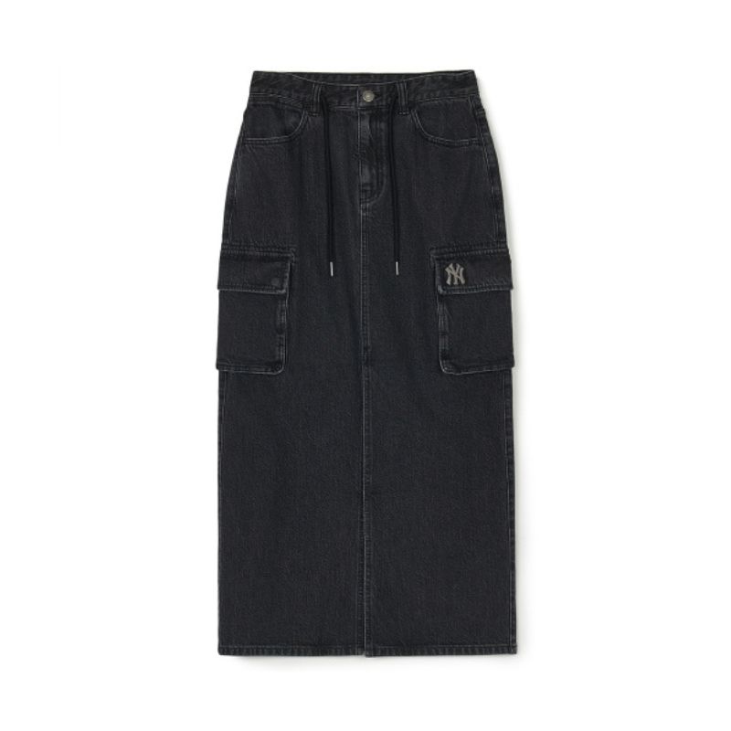 Váy MLB Jeans dài NY YanKees Denim 3FDSB0244-50BKS
