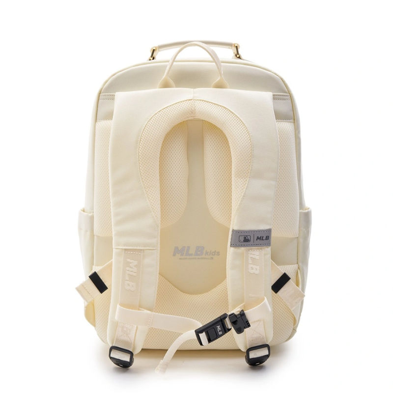 Balo Kids MLB Korea Dia Mono Embossed School Bag New York Yankees Cream
