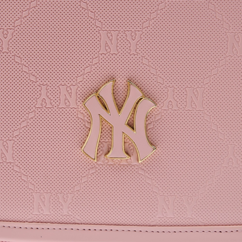 Balo Kids MLB Korea Dia Mono Embossed School Bag New York Yankees Pink