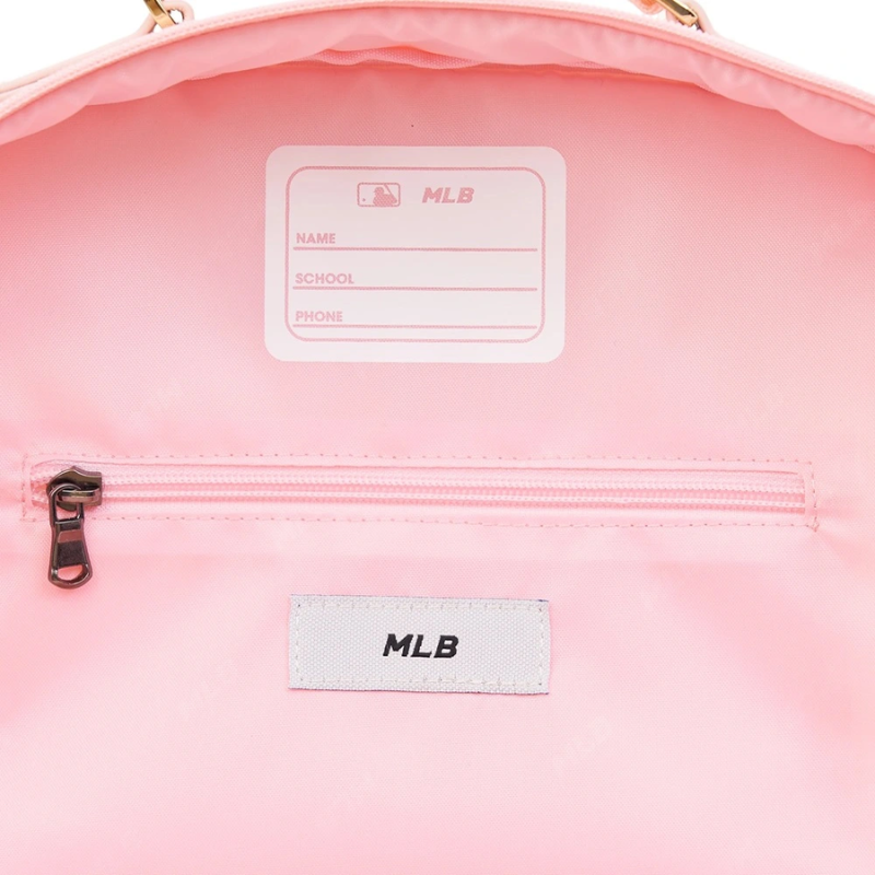 Balo Kids MLB Korea Dia Mono Embossed School Bag New York Yankees Pink