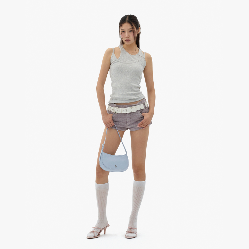 SLIM ARCH SHOULDER BAG - BLUE