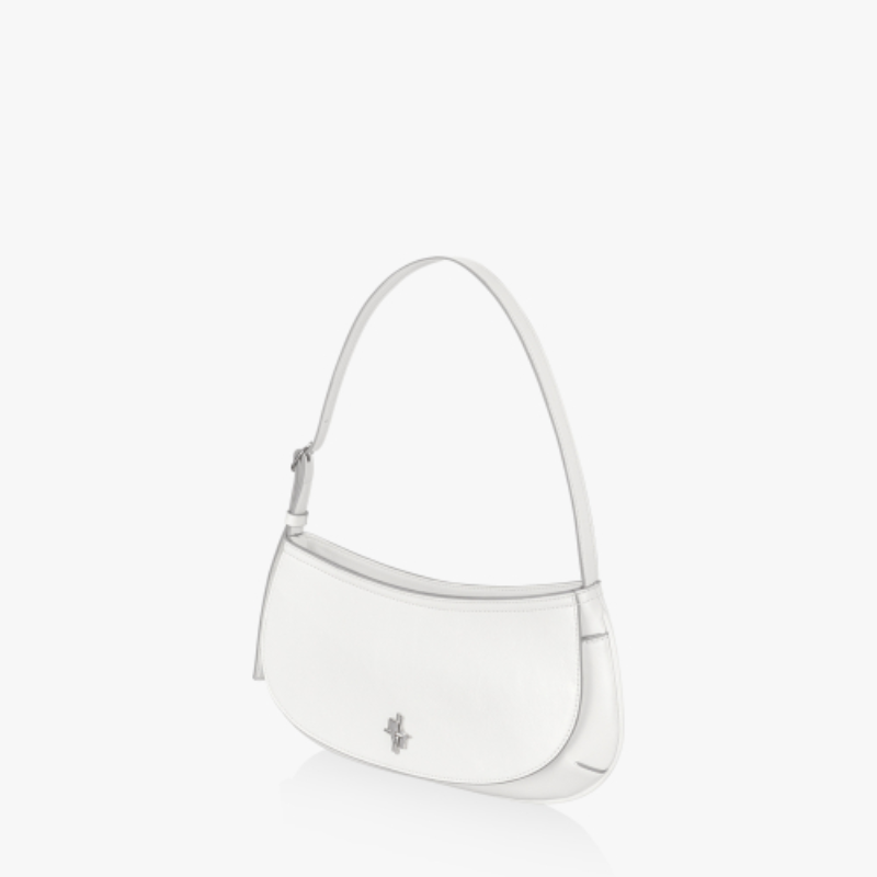 SLIM ARCH SHOULDER BAG - WHITE